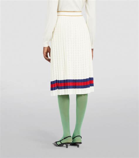 pleated gucci skirt|gucci pleated midi skirt.